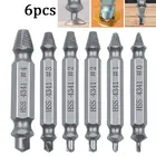 Набор сверл для извлечения поврежденных винтов, комплект направляющих для быстрого и легкого удаления сломанных винтов, 6 шт.