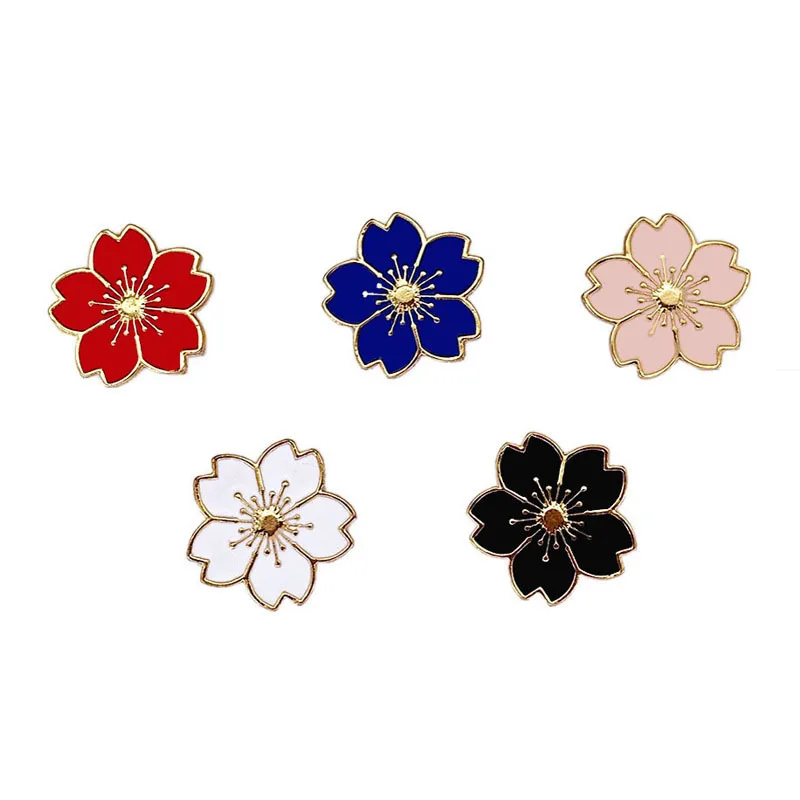 2019 популярная модная вишневая брошь с цветками запонки эмалированные булавки