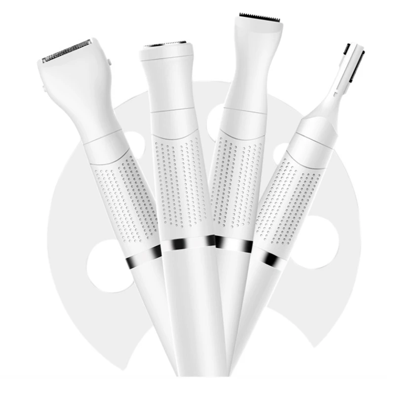 

Многофункциональный Электрический Женский Триммер для бровей и удаление волос на лице 4-в-1 USB Перезаряжаемый безболезненный эпилятор