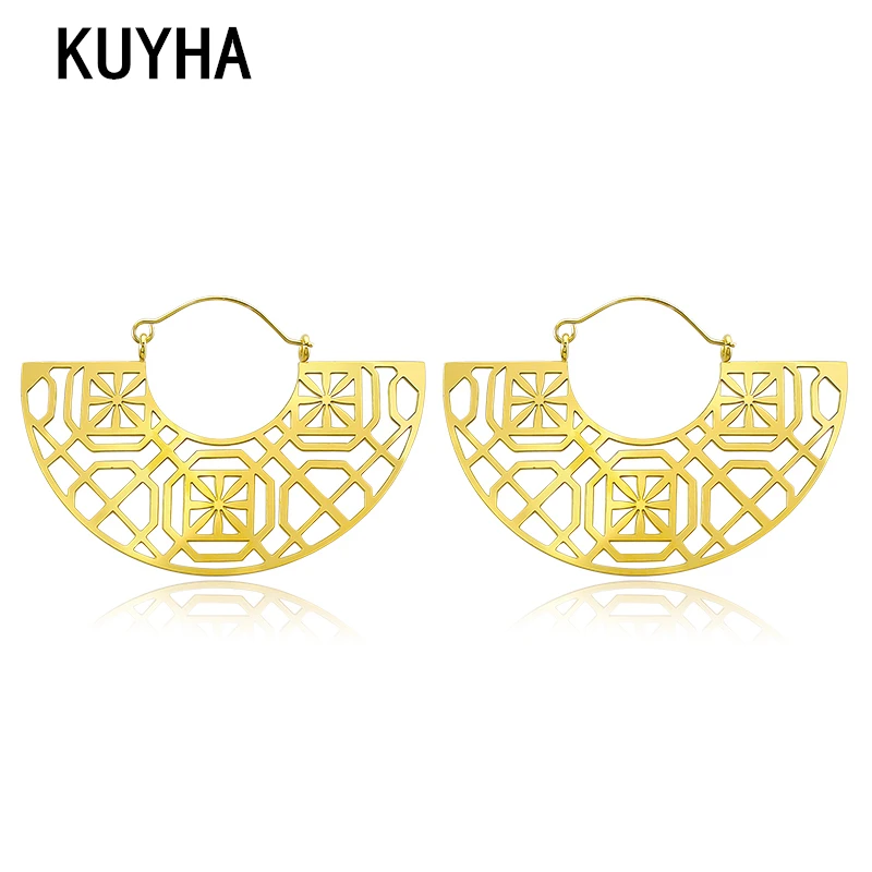 

Exaggerated Large Gold Earrings Women Retro Metal Geometric Earrings Hipster Vintage Earrings Wholesale Personality Earrings