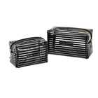 Портативная Водонепроницаемая прозрачная косметичка, Модный Полосатый органайзер для косметики на молнии, Женская дорожная сумка для туалетных принадлежностей