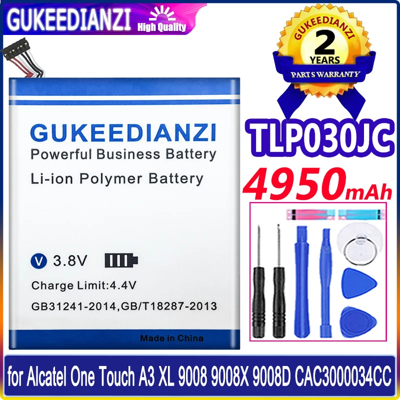 Аккумулятор GUKEEDIANZI 4950mAh TLP030JC для Alcatel One Touch A3 XL 9008 9008X 9008D батареи XL9008 | Мобильные