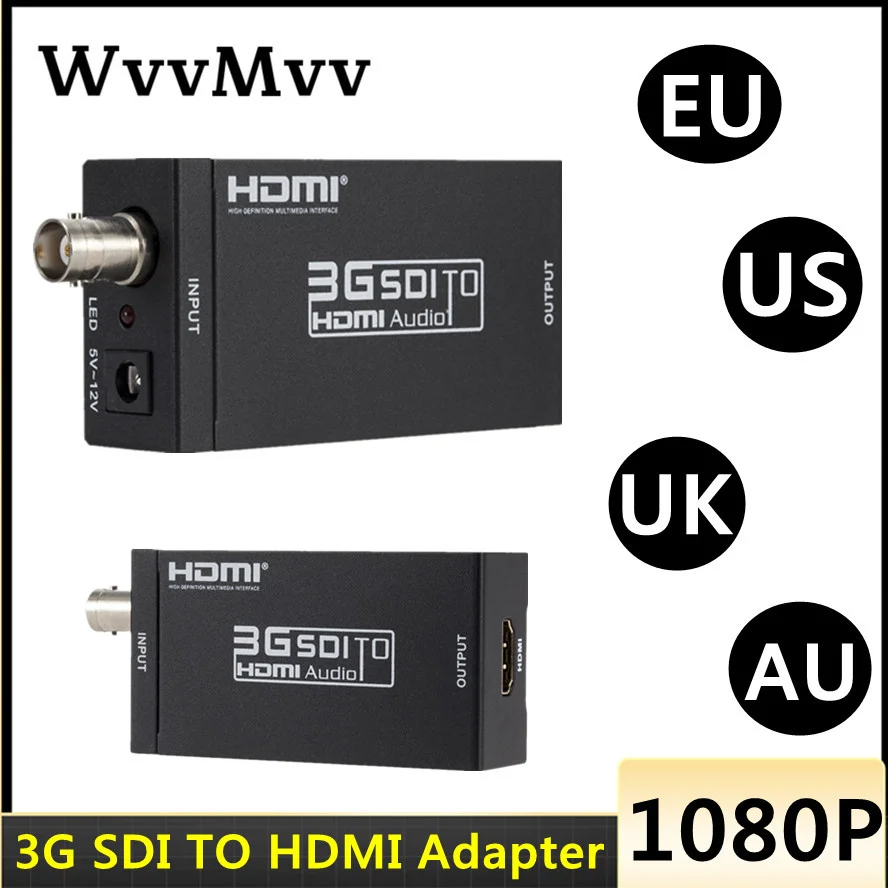 

Адаптер преобразователя Mini HD 3G SDI в HDMI, поддержка стандартных/3G-SDI сигналов, показанных на дисплее HDMI, бесплатная доставка