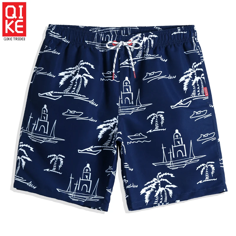 Мужские темно-синие пляжные шорты летние сексуальные плавки быстросохнущие для