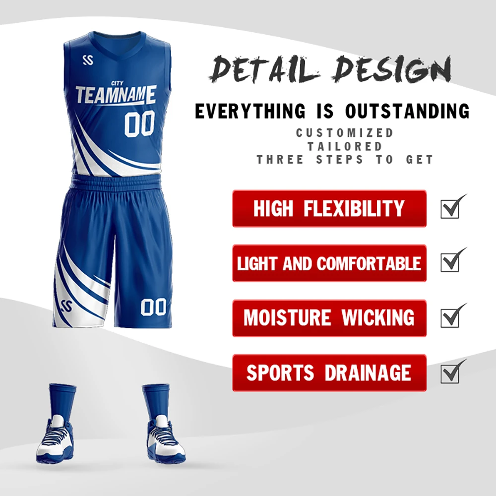 

Custom Basketball Jerseys - Men Women Sportwear Kid Outfits - Adult Playing Jersey Breathable Quick-dry V-neck Uniform Outdoors