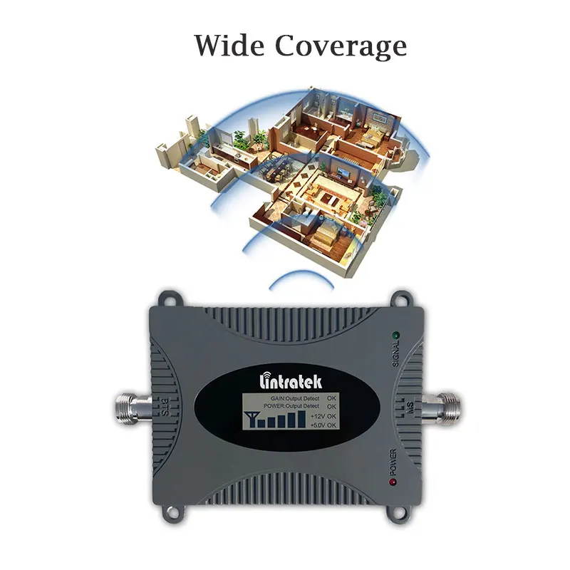 Lintratek 4G LTE 1800MHz DCS Мобильный телефон усилитель сигнала GSM 1800 B3 ретранслятор ЖК