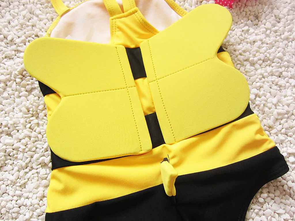 Cute Little Bee Baby Boys Girls Swimwear New Arrivals Funny Cartoon One-piece Children Bathing Swimsuits Gifts | Мать и ребенок