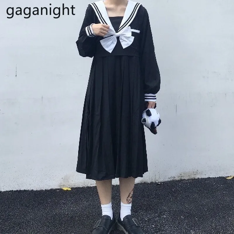 Gaganight модное студенческое платье макси в консервативном стиле с длинными