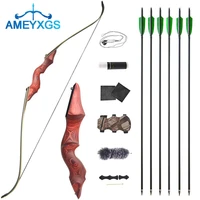 archery recurve bow set 60 30 60lbs takedown bow and arrow carbon arrow for outdoor sport shooting training hunting accessories