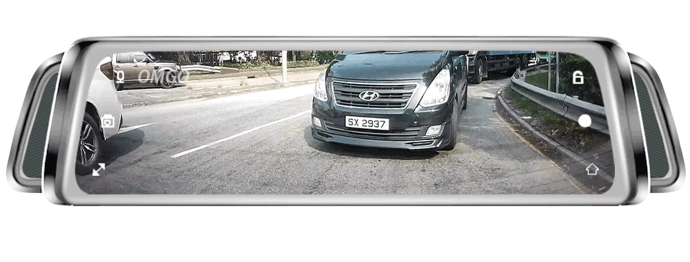 M27 Dash Cam двойной видеорегистратор для автомобиля зеркало поток зеркало заднего вида Dash камера Автомобильная камера Привод рекордер 10 дюймов ips 2.5D сенсорный экран