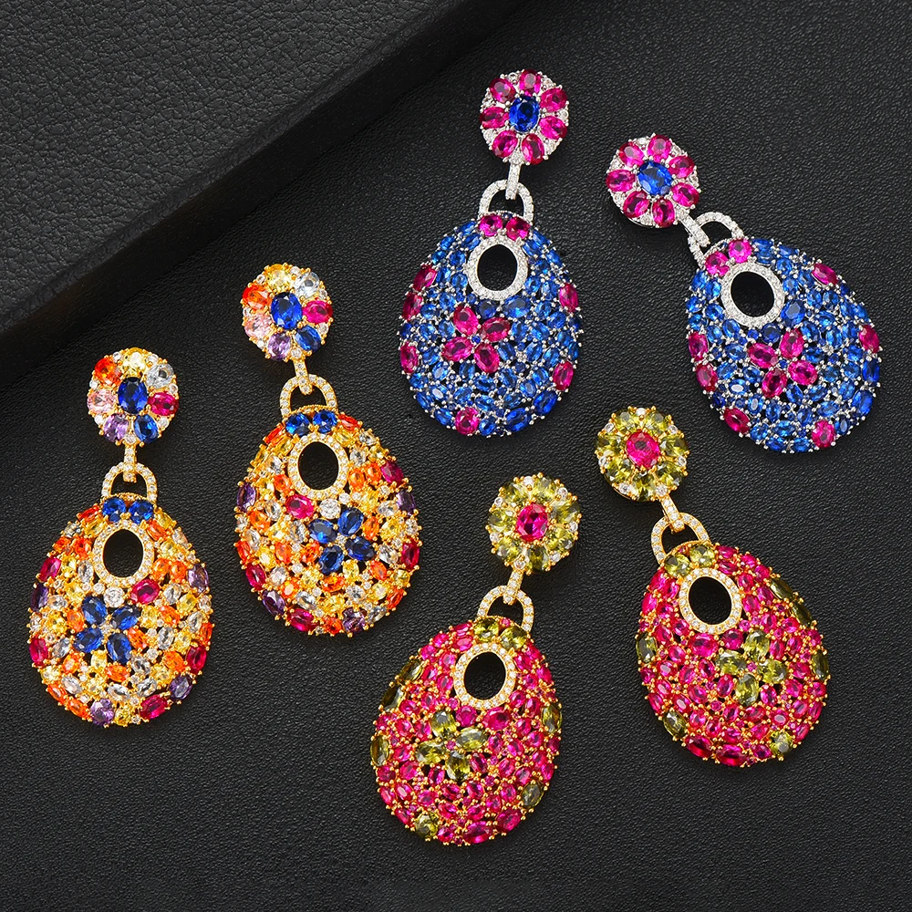 Женские серьги подвески GODKI 50 мм модные роскошные капельки с