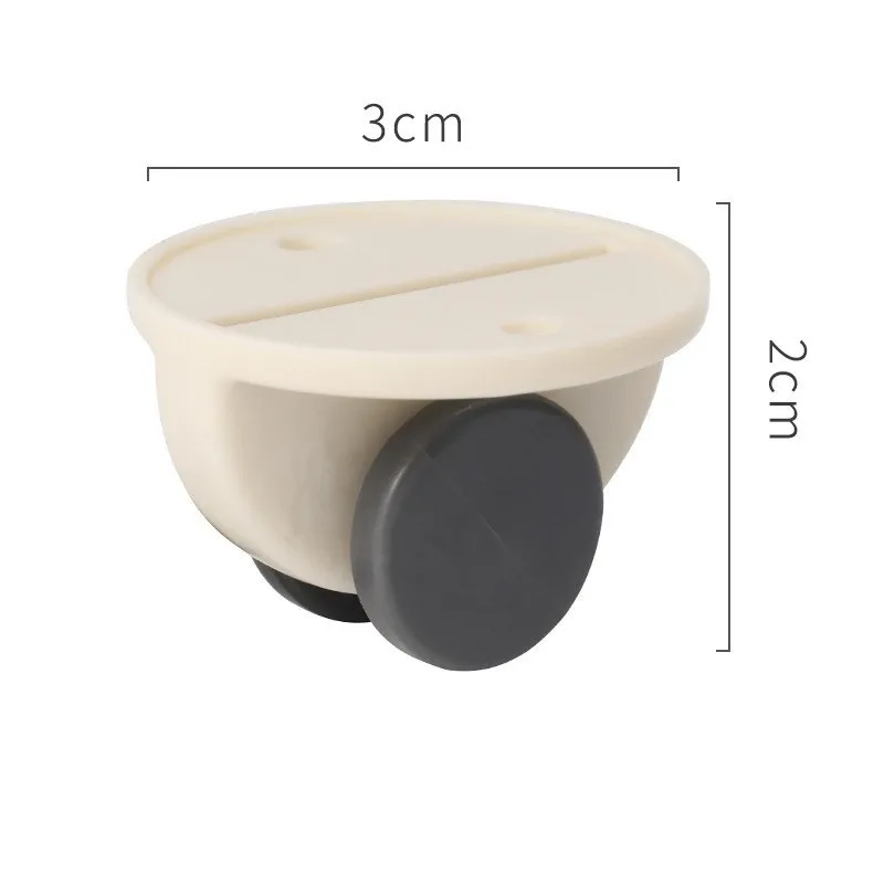 4pcs Adhesive Pulley Storage Box Trash Can Self-adhesive Home No Noise Scratches Wheels | Обустройство дома