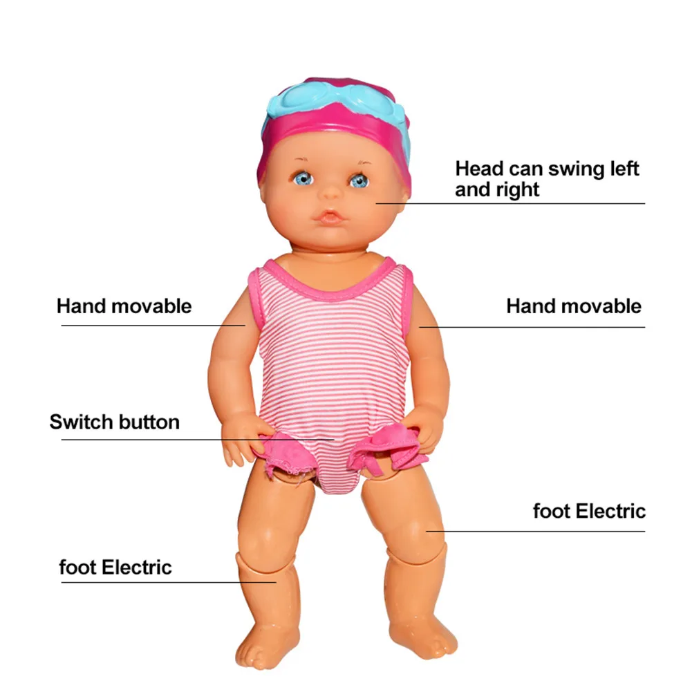 

Art Cute Dolls Small Baby Swimming Doll Toys Swim Water Pool Waterproof Dolls For Home Decorations Holiday Birthday Gifts