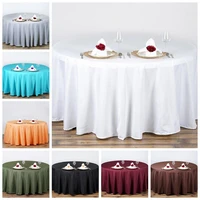 1pcs polyester round tablecloth whiteblackredbluegold solid table cloth for wedding birthday party table cover home decor