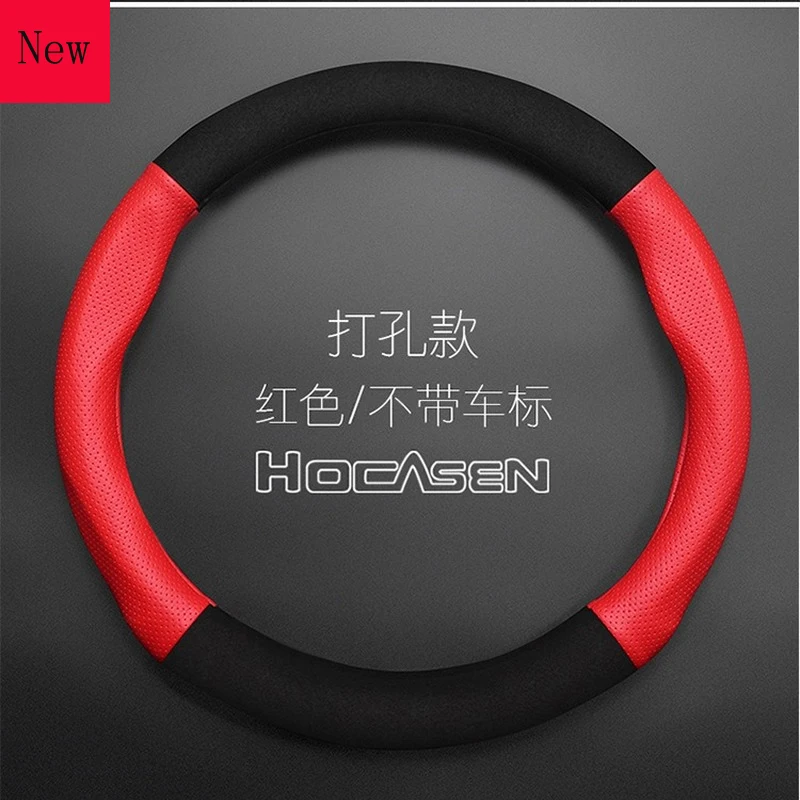 Universal Leather Car Steering Wheel Cover for Porsche Cayenne Palamera 911 Boxster Macan Car Accessories