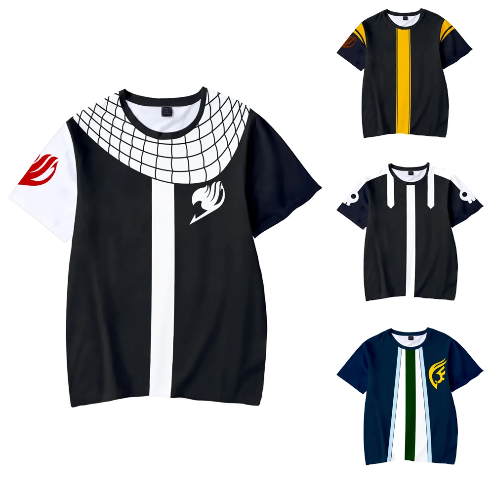 

Hot Printed 3D Anime Fairy Tail T Shirt Men Women Short Sleeves Tees Fashion Summer Casual Boys Cosplay Outfit Cool Men T-shirt