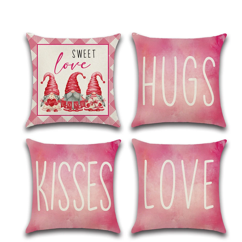 

New cartoon lovers day linen pillow cover chair sofa bed car room Home Dec wholesale MF168