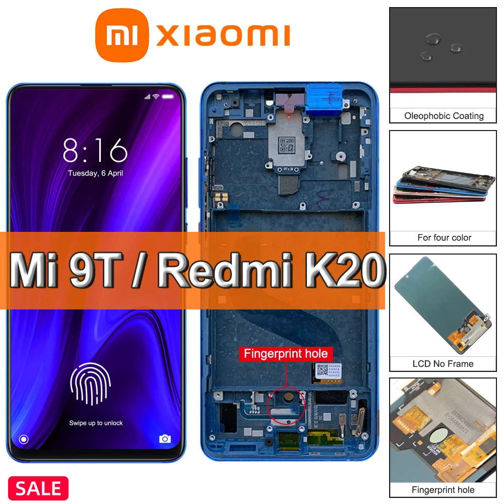 

6.39" Super AMOLED For Xiaomi Mi 9T Mi9T Pro LCD Display+Touch Screen Digitizer Assembly For Redmi K20 k20Pro M1903F10G Display