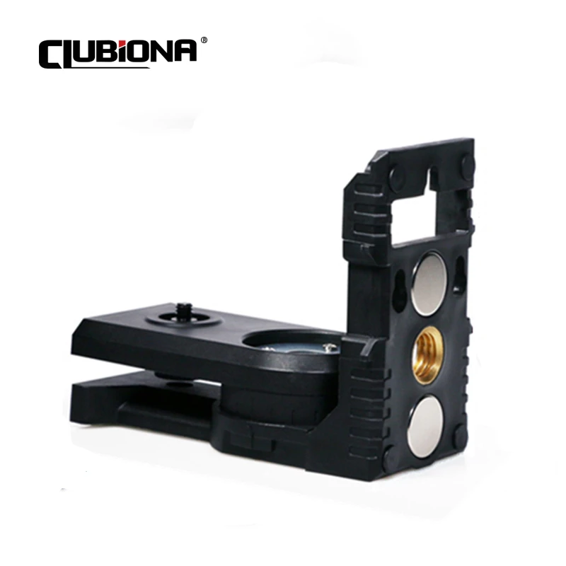 

CLUBIONA Strong Magnet L-Bracket Leveling Support Holder Stand for 1/4" Threaded Laser Level, 1/4" or 5/8" Tripod Adapter Mount
