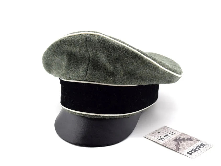 Кепка с козырьком Replica WW2 German Army Field Marshals Generals Officers Crusher Visor Cap с кольцом из кожи для пота, размер M 57 см.