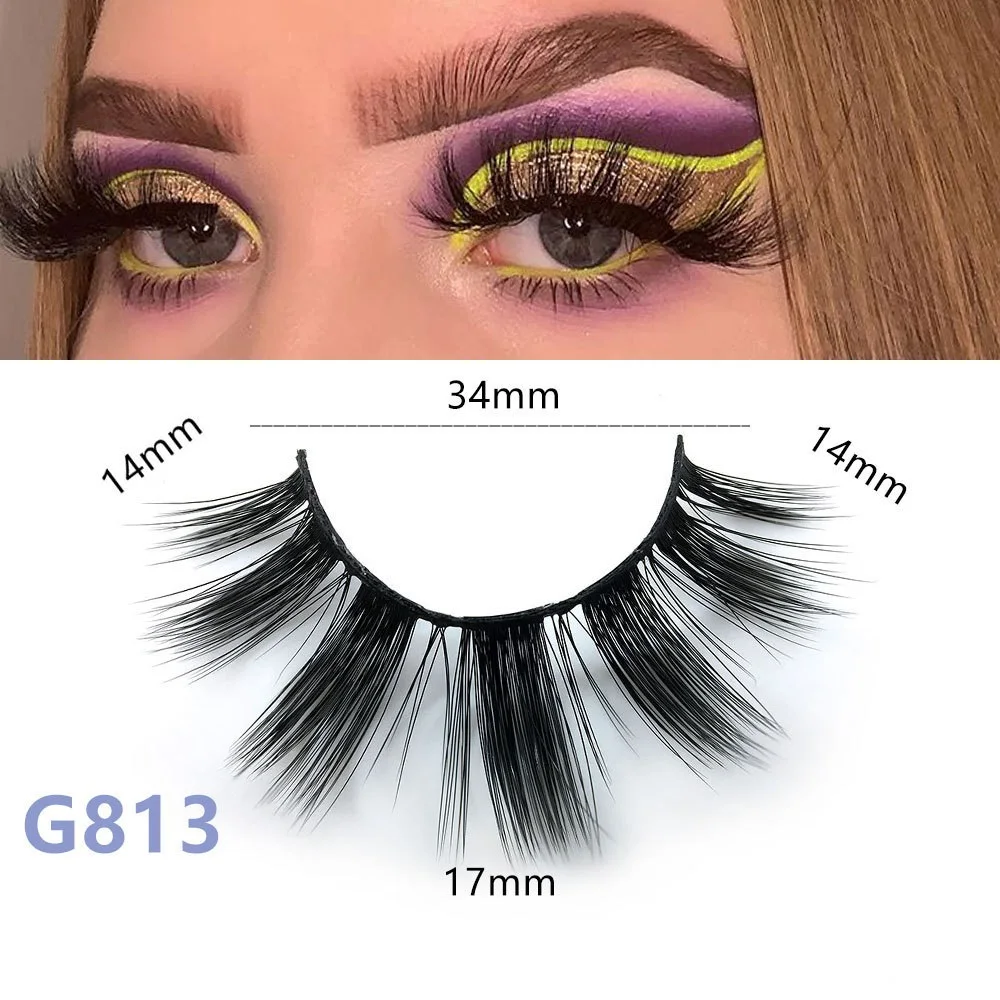 5 пар оптом 3D натуральные Толстые Накладные ресницы G800 ручные накладные имитация