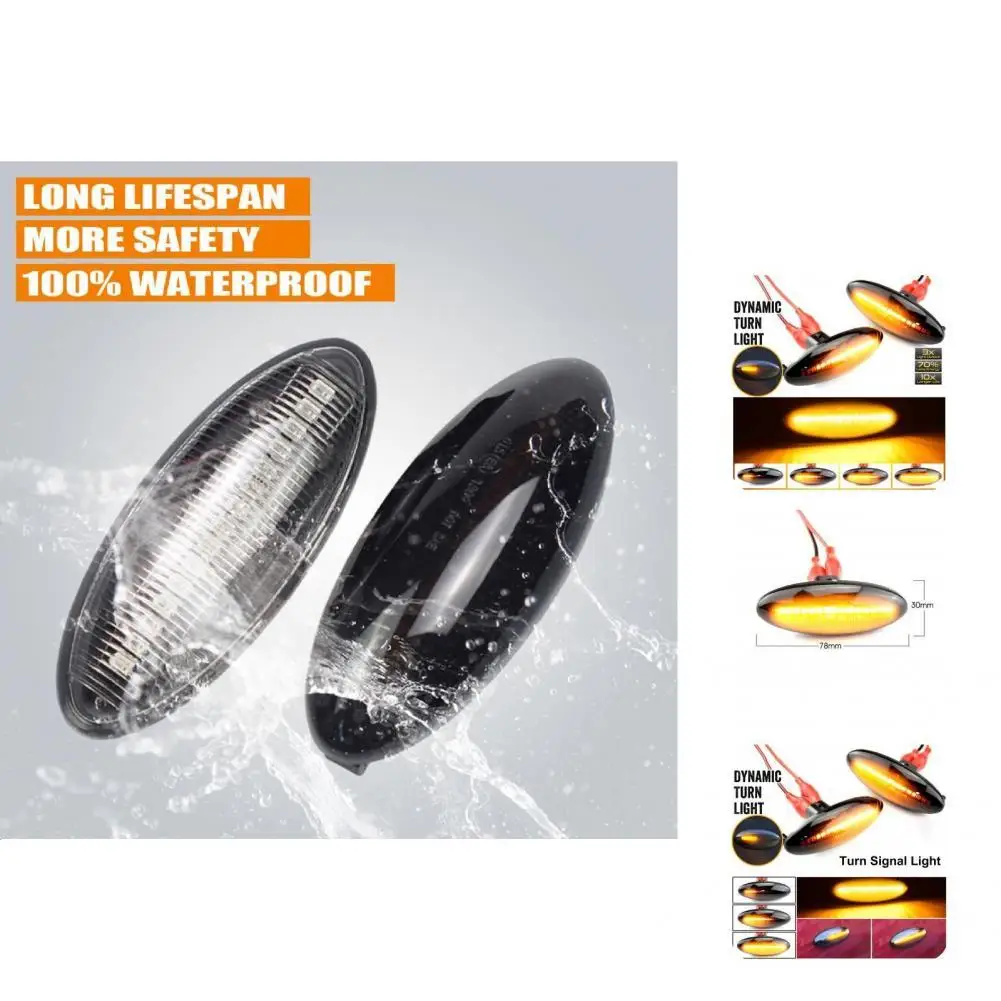 

1 Pair LED Indicator Sequential 2 Colors Waterproof Flowing Side Mirror Indicator Turn Signal Light for Toyota