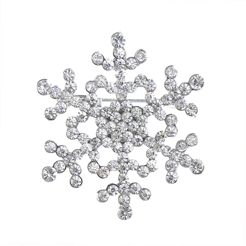Женская модная бижутерия Рождественская Снежинка брошь булавка корсаж подарок