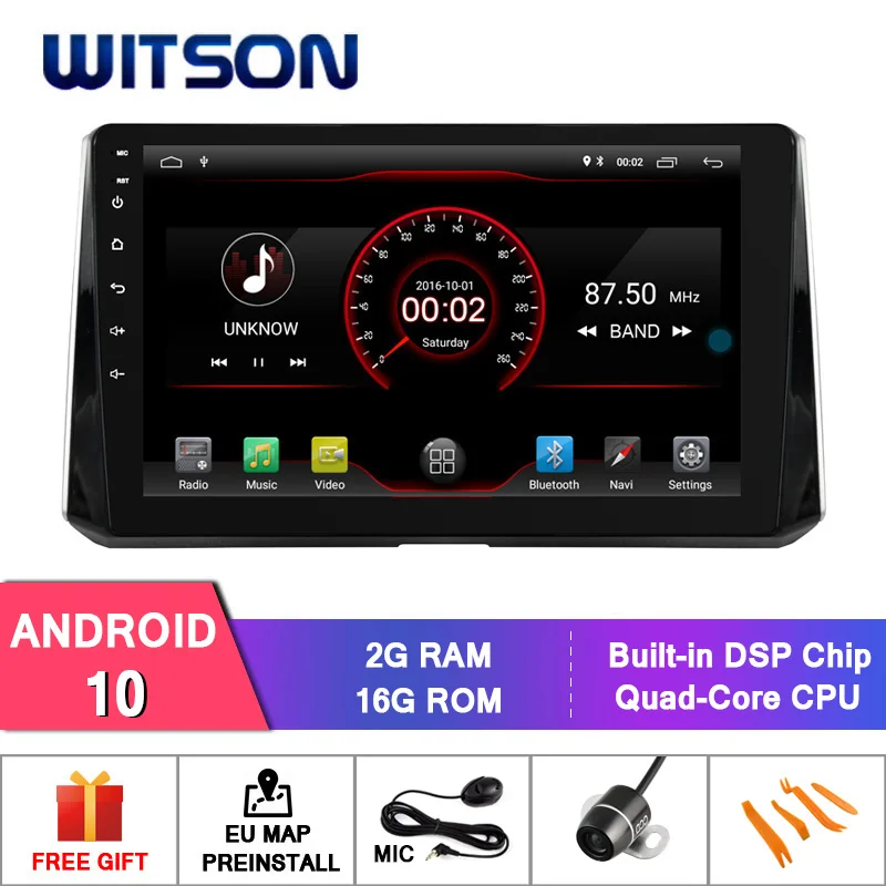 Автомобильный радиоприемник WITSON 10 2 дюйма Android 0 восемь ядер 4 Гб ОЗУ + 64 ГБ