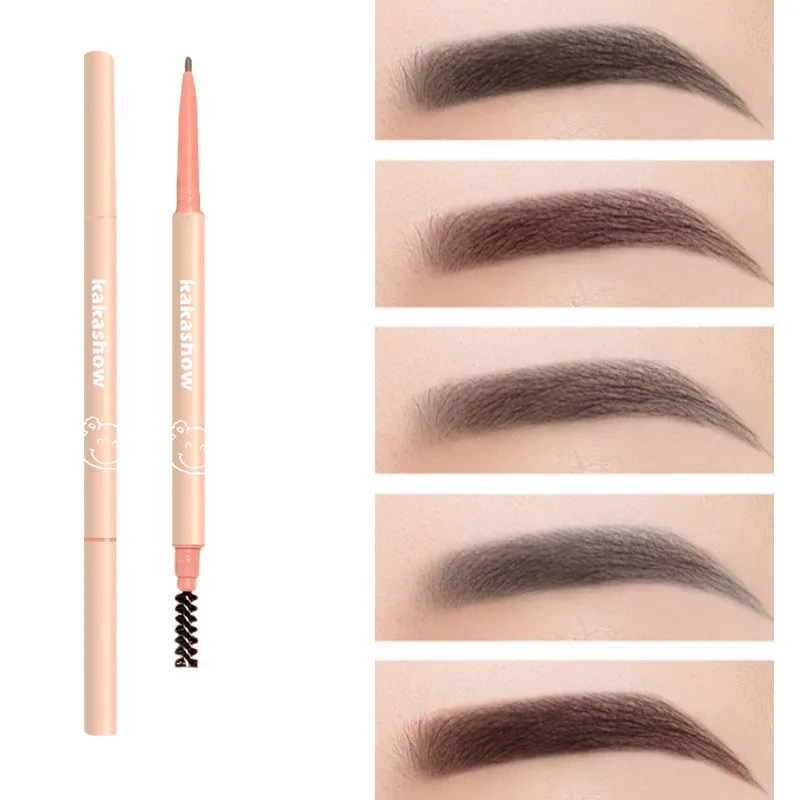 

Three-dimensional Multi-effect Eyebrow Pencil Double-headed Triangle Beginner Eyebrow Pencil Is Not Easy To Smudge Makeup Pencil