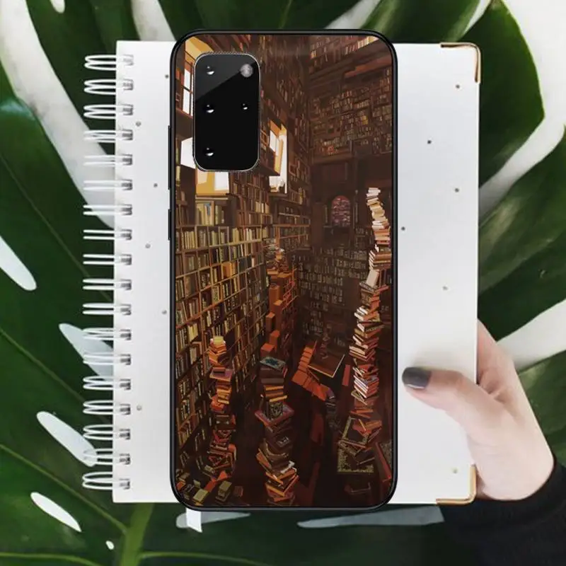 

bookcase Bookstore study Phone Case For Samsung galaxy S 9 10 20 A 10 21 30 31 40 50 51 71 s note 20 j 4 2018 plus