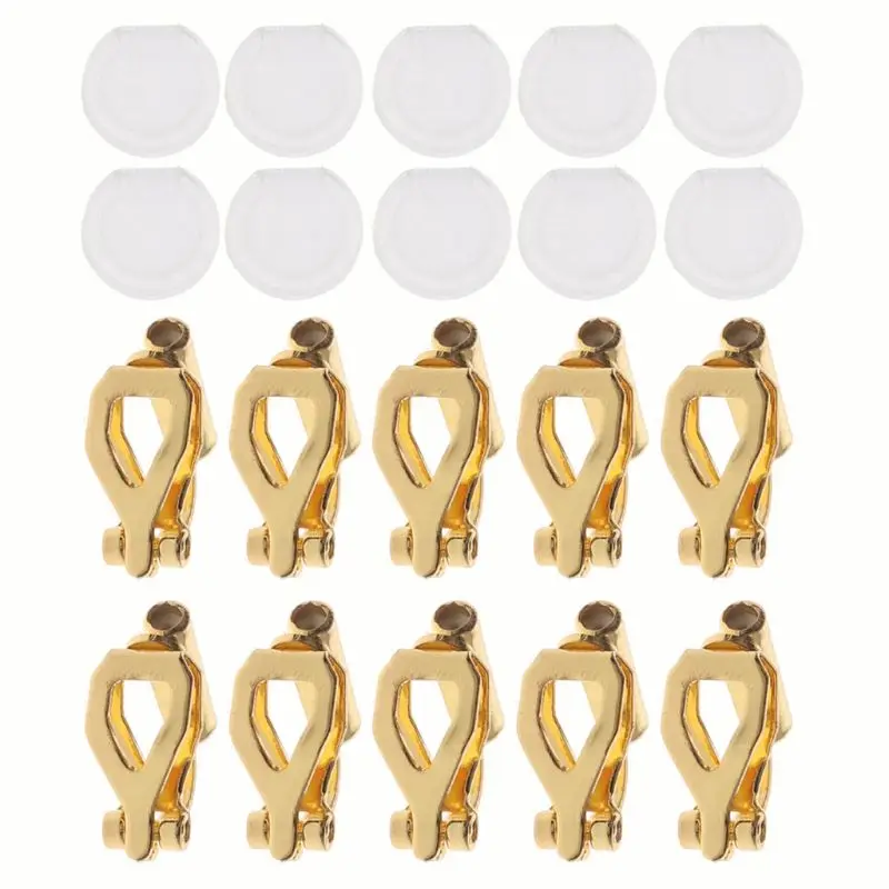 

20Pcs DIY Earrings Converter With Comfort Earring Pads Turn Pierced Into Clip-On