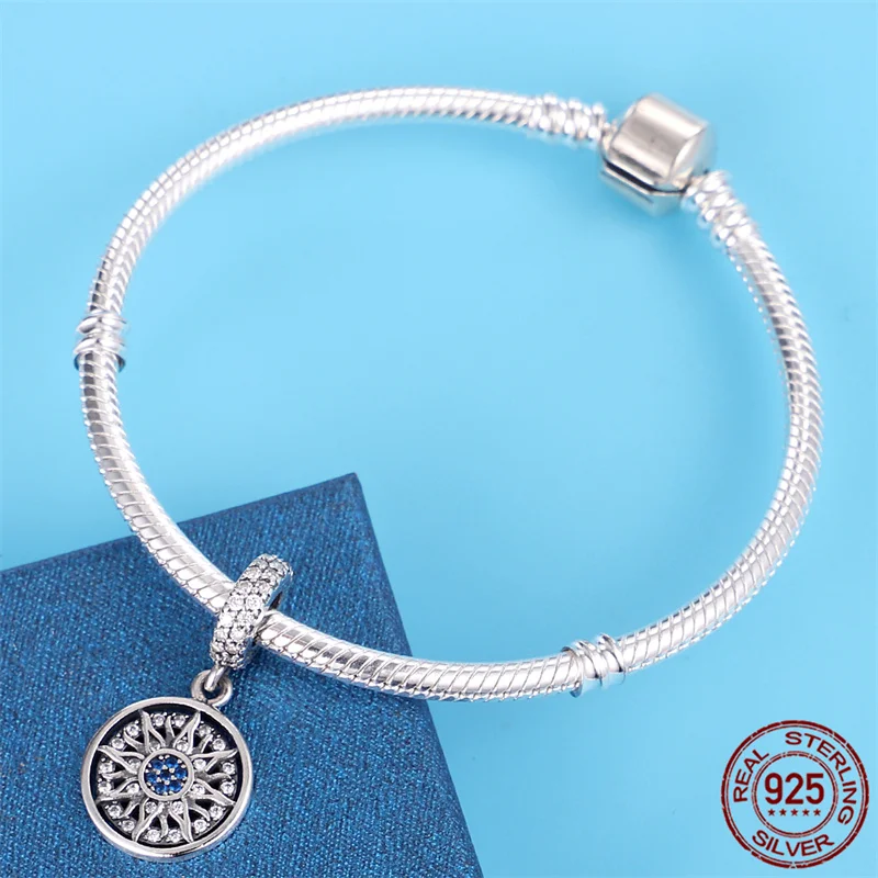 

925 Sterling Silver Demon Eye Series Zircon Charm&Bead Fit Original 3mm Bracelet&Bangle Making Fashion DIY Jewelry For Women 005