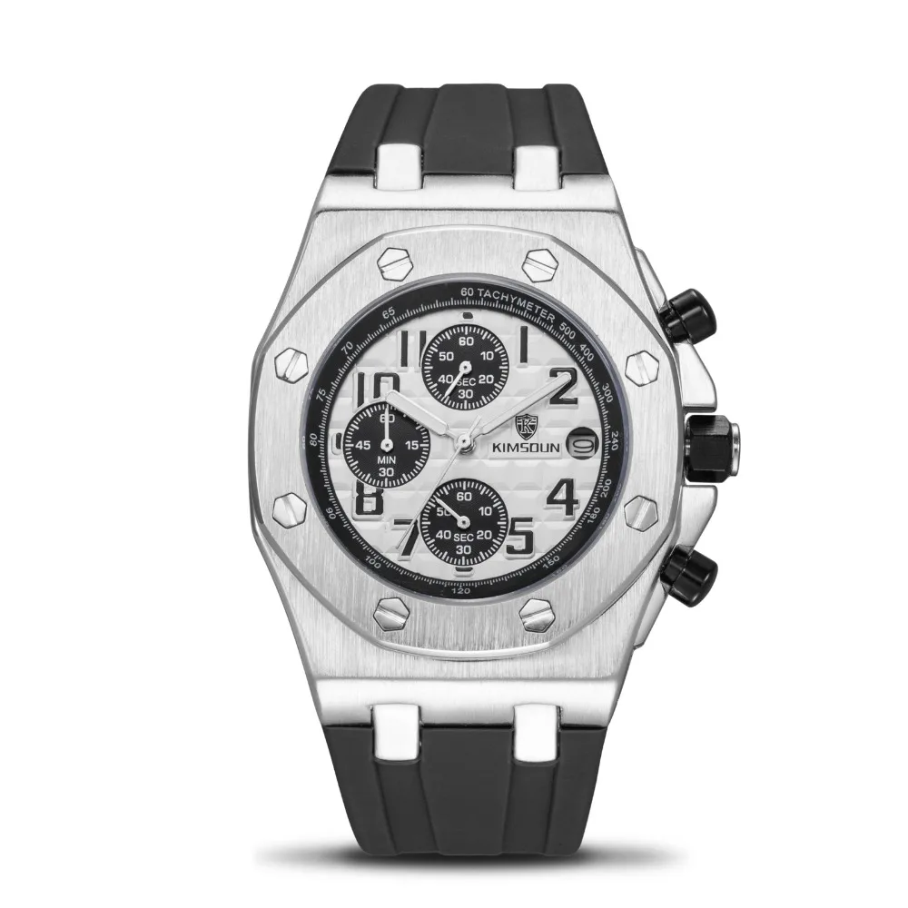 

Brand Men's Sport Watch Rubber Watchband Military Analogue Watch Multi-function Relogio Saat Chrono Clocks