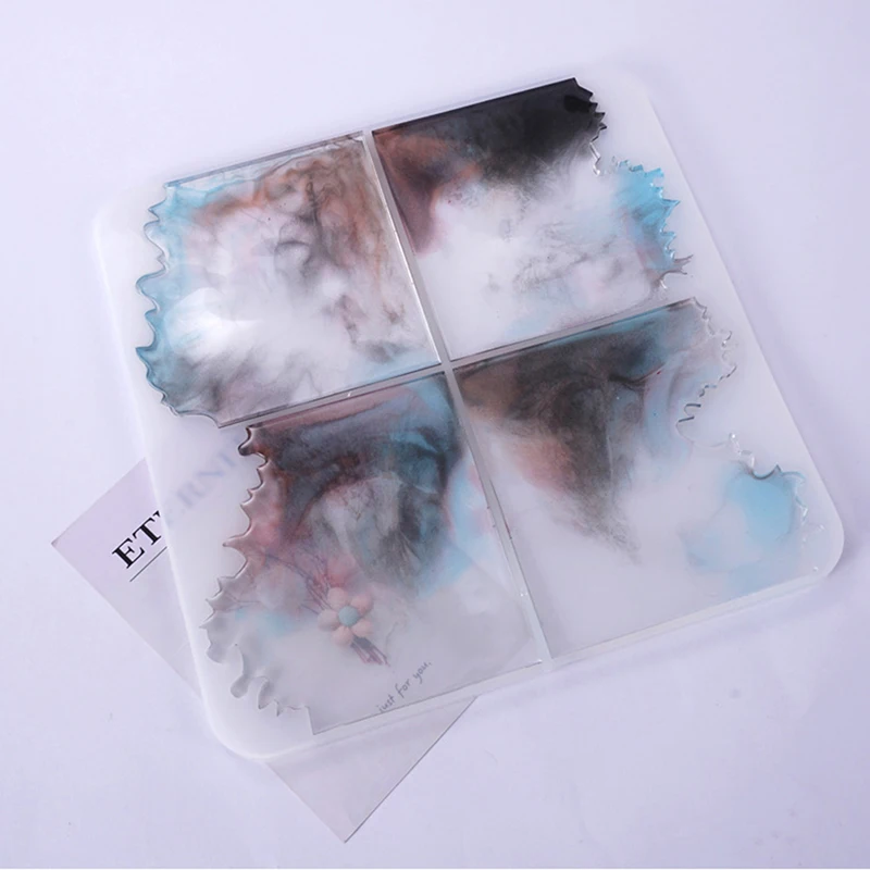 Форма для подставки из смолы Асимметричная силиконовая форма изготовления