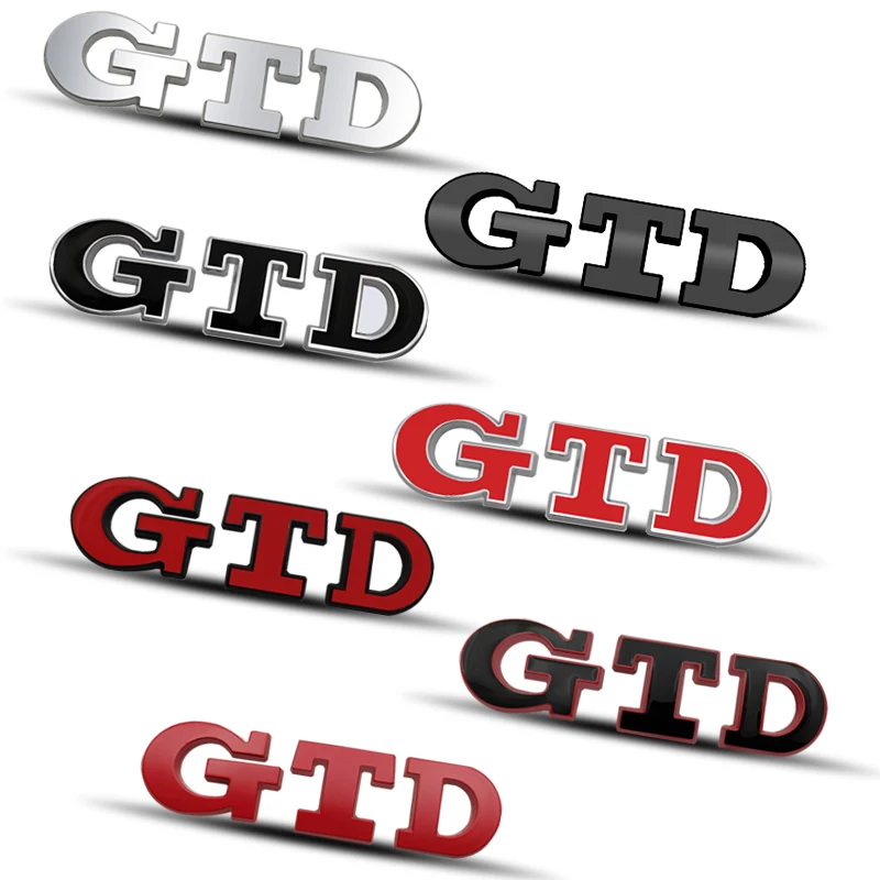 

Glossy Black Metal Car Sticker GTD GLI Badge Emblem Decal Front Grille for VW Jetta Touran POLO Golf 4 5 6 7 MK4 MK5 Styling