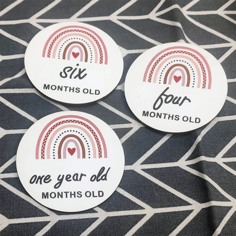 14 шт./компл. радужные детские деревянные открытки Milestone Новорожденные день