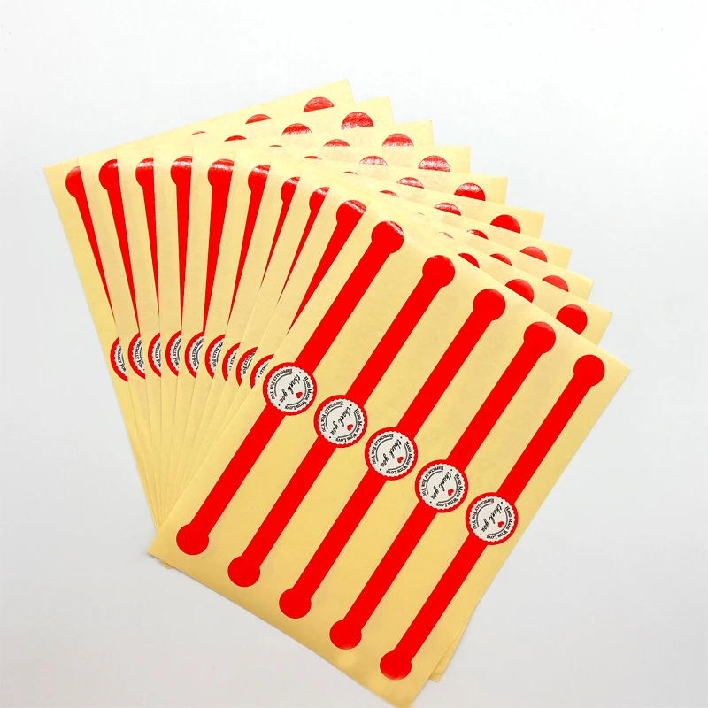 

500pcs/lot Strip Red Thank You Kraft Paper Decoration Sealing Stickers Kids Box Packing Sticker Adhesive Gift free shipping