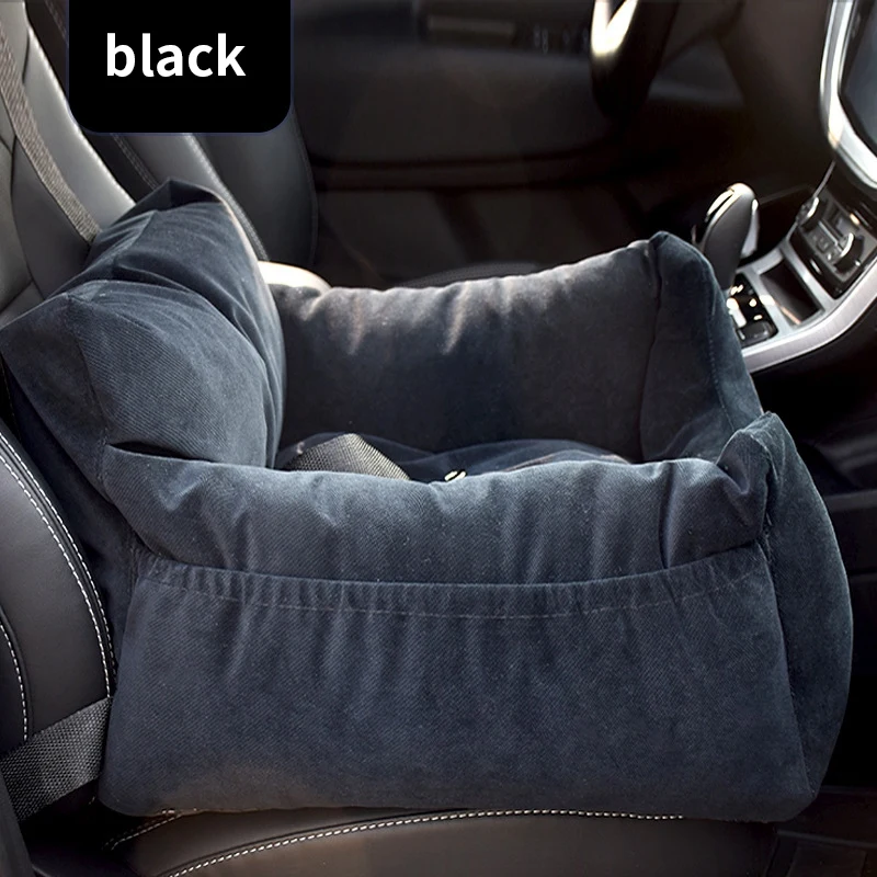 

Dog Booster Car Seat Pet Travel Car Carrier Bed with Clip-on Safety Leash and Storage Pocket for Dog