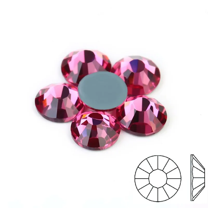 Роза/фуксия шикарные бордовые украшения хрустальные камни высокого качества для