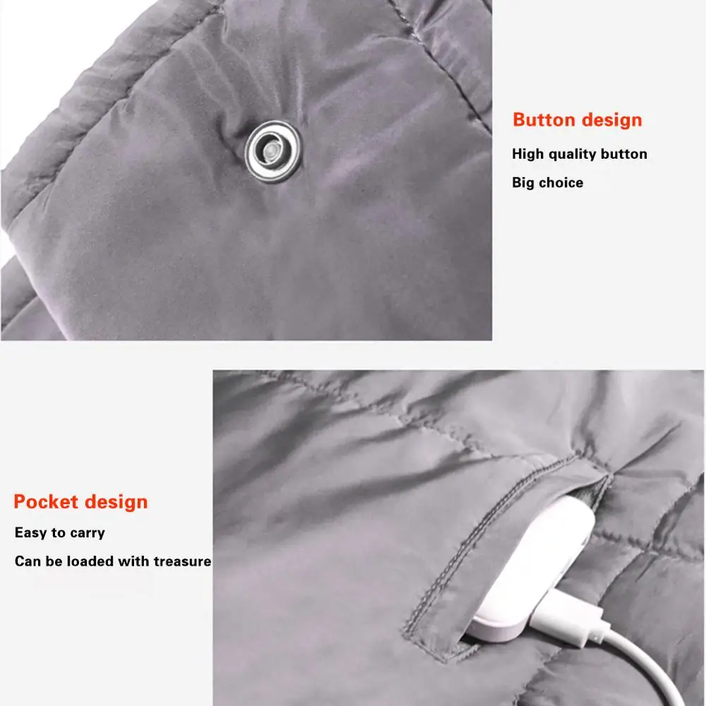 Многофункциональный нагревательный жилет usb шаль Электрический Открытый одеяло