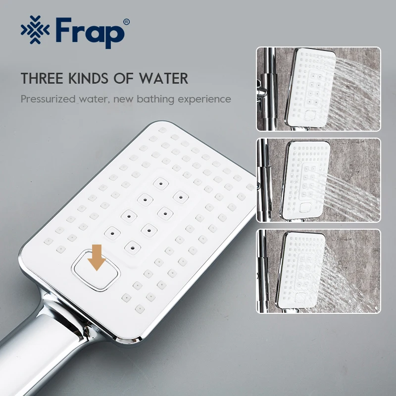 

Frap White Rainfall Shower Faucet Set Single Lever Bathtub Shower Mixer Faucet Bath Tub grifo ducha F2458