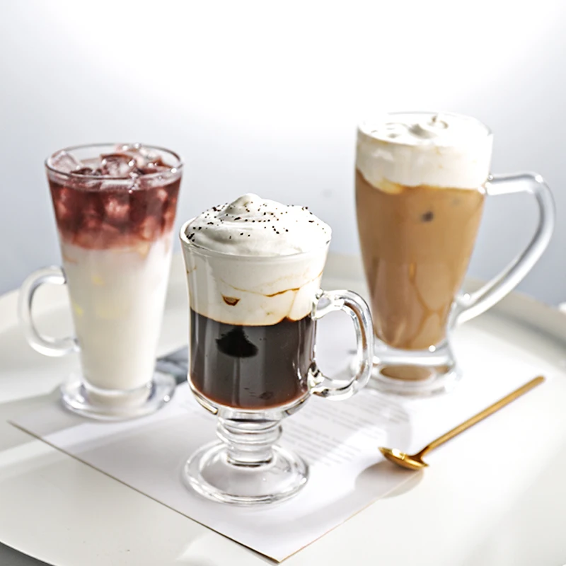 Чашка стеклянная кофейная кружка емкость Термокружка посуда для напитков