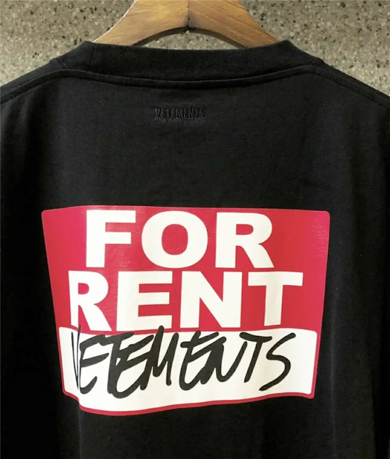 2020ss Vetements футболка для мужчин и женщин большие размеры повседневные красные