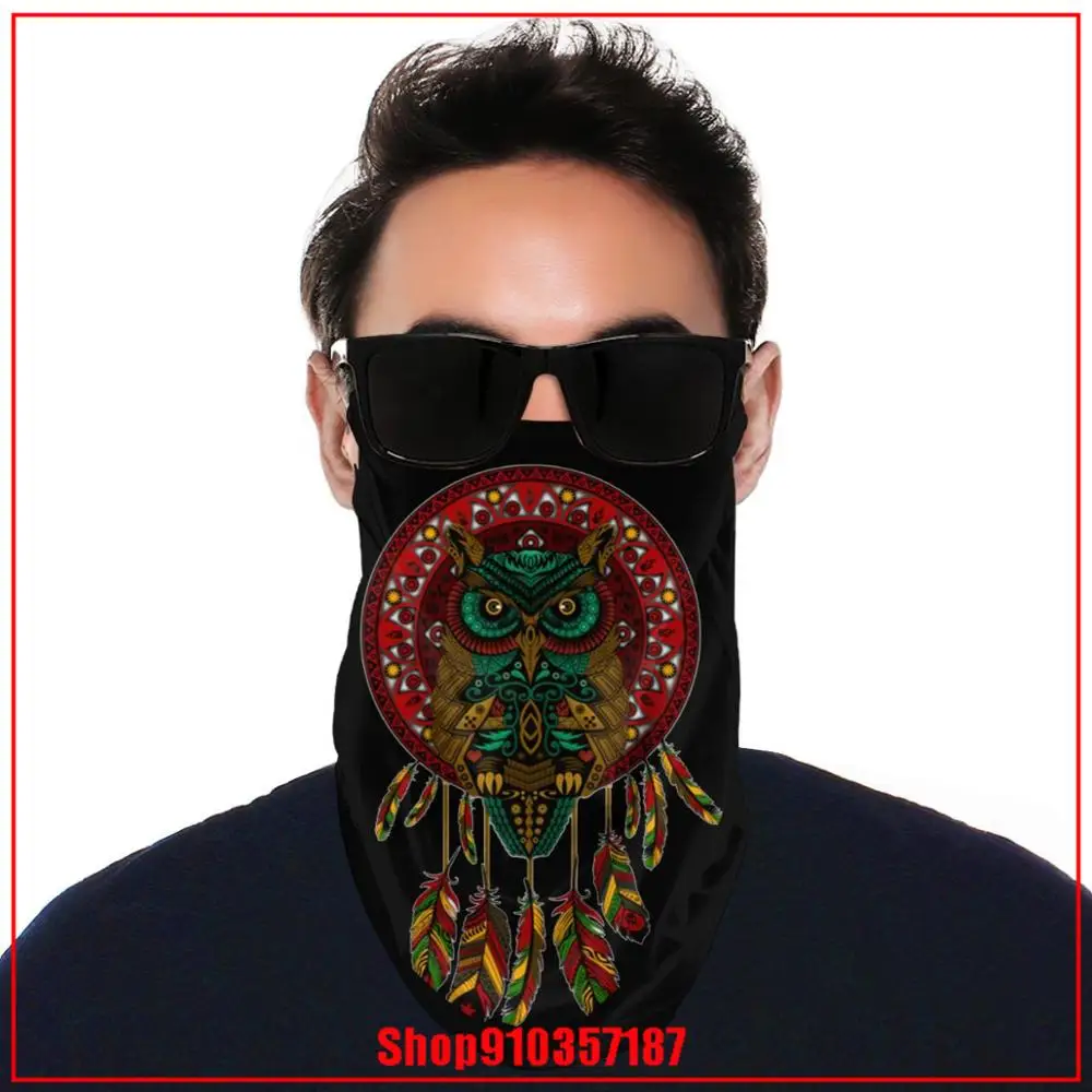Шарф Балаклава бесшовный с 3d рисунком в виде совы|Женские шарфы| |