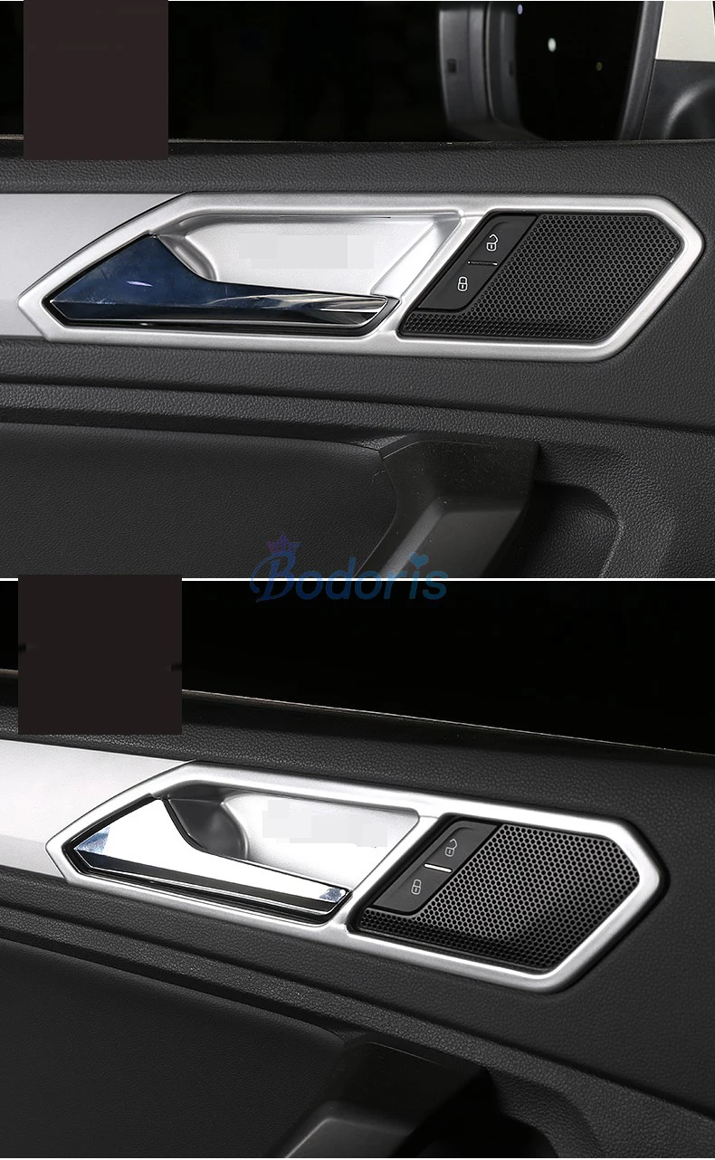 Для Volkswagen VW Tiguan L карбоновая цветная внутренняя дверная ручка, отделка чаши, хромированные аксессуары для стайлинга автомобилей