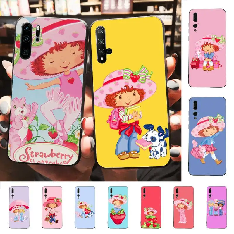 

YNDFCNB Strawberry Shortcake Custard Phone Case for Huawei P30 40 20 10 8 9 lite pro plus Psmart2019