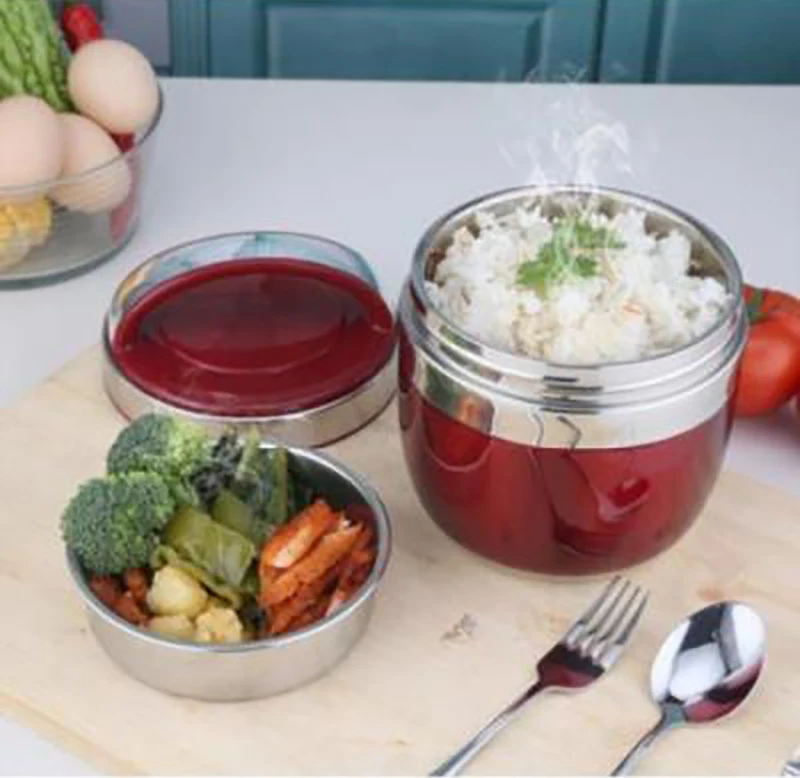 ONEUP портативный изолированный Ланч бокс из нержавеющей стали двухслойный Бенто