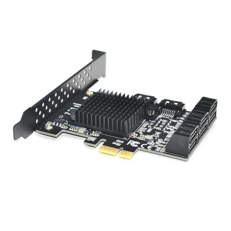 88SE9215 Чип 8 портов SATA 3 0 для расширения PCIe PCI Express адаптер конвертер с теплоотводом