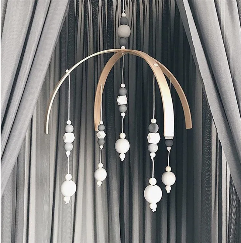 Ins скандинавский Домашний Деревянный колокольчик с бусинами Колокольчик для