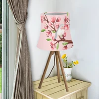 cherry blossoms and birds lampshade custom tulip shaped lamp shape rose hibiscus kookaburra table lamp lampshade for bedroom